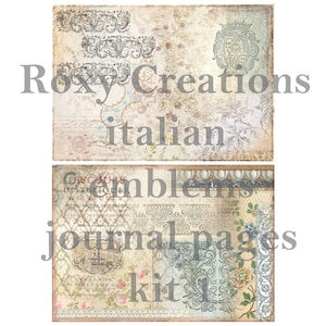 Italian Emblems journal pages kit 1