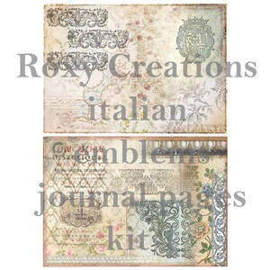 Italian Emblems journal pages kit 1