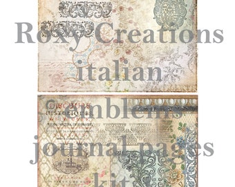 Italian Emblems journal pages kit 1