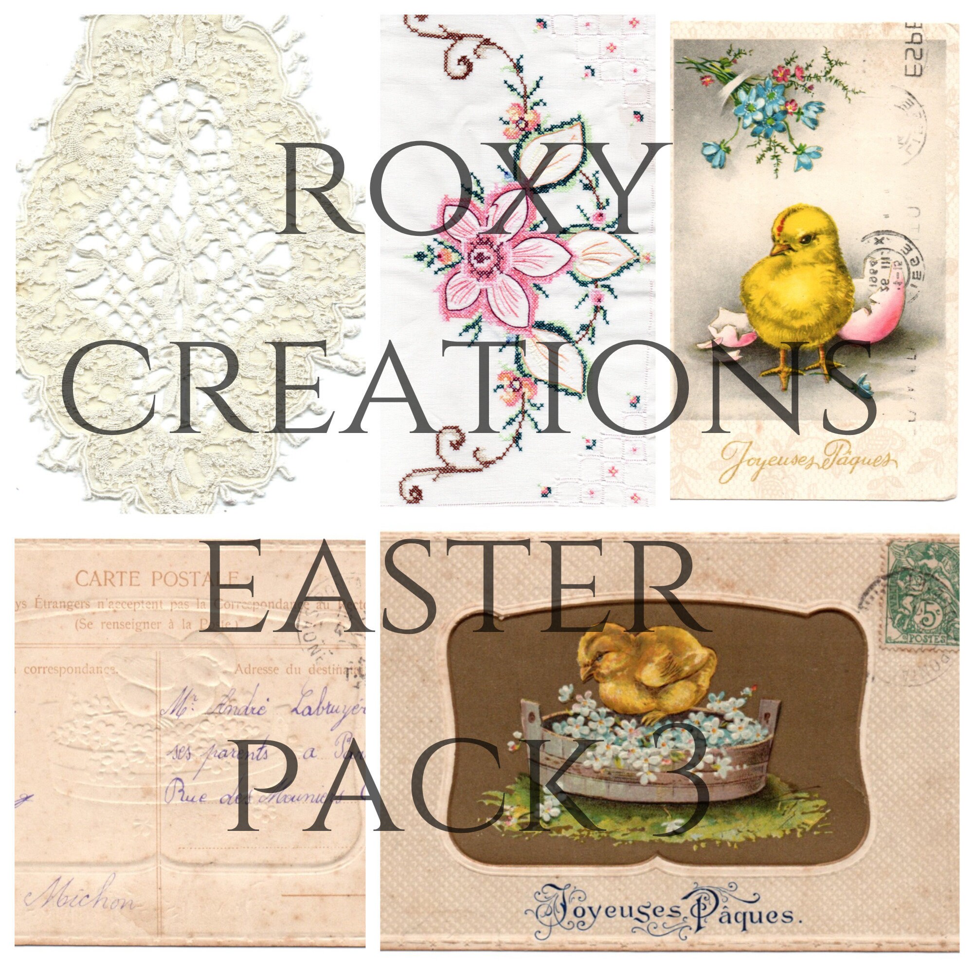 Digital Printable Easter Ephemera Pack 3 - Etsy