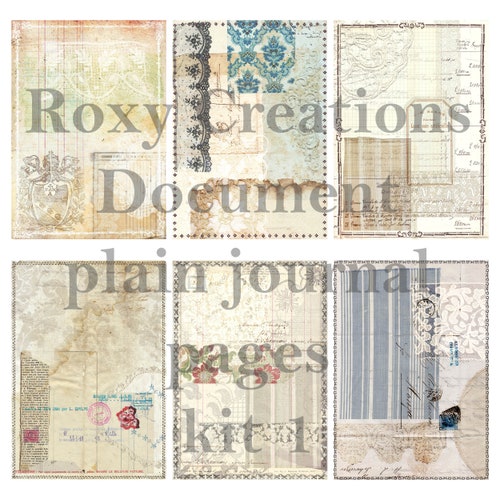 Printable Background Journal Pages Blues Kit 1 - Etsy