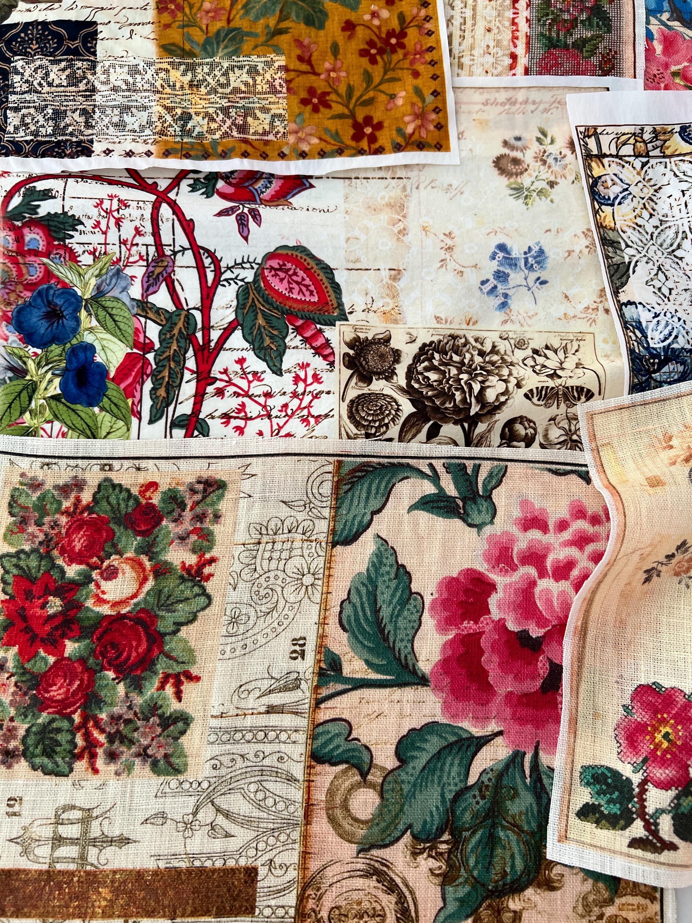 アンティークキルト❀リメイクバッグローズ柄❀リメイク作家レジーナ作 Mixed A4 Roxy Creations Fabric Pages Fabulous Florals Pack 1