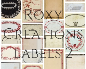 Antique labels printable collection 2