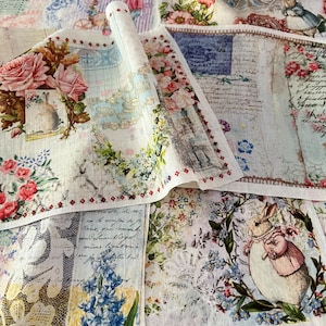 Pagine di tessuto miste PASQUA A4 Roxy Creations cotone o lino Set di 3 O 6