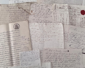 Bundle of  Antique Italian documents from the early 1800s