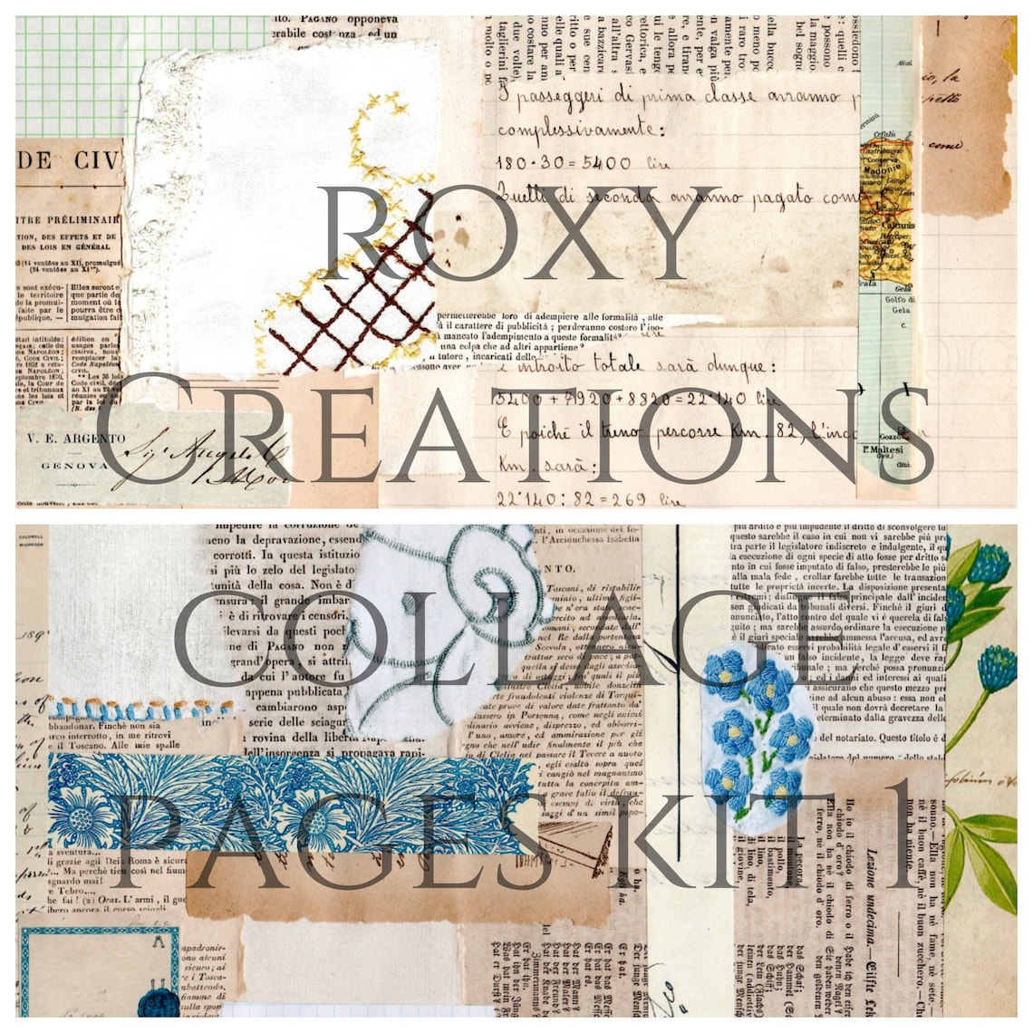 Printable Collage Pages Kit 1 - Etsy