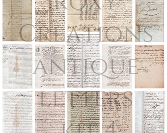 Printable antique letters kit 4
