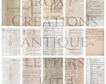 Printable antique letters kit 4