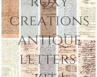 Printable antique letters kit 1