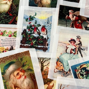 Confezione di 5 pezzi di tessuto misto Roxy Creations in cotone effimero di NATALE di varie misure