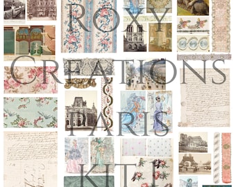 Printable Paris ephemera kit 1
