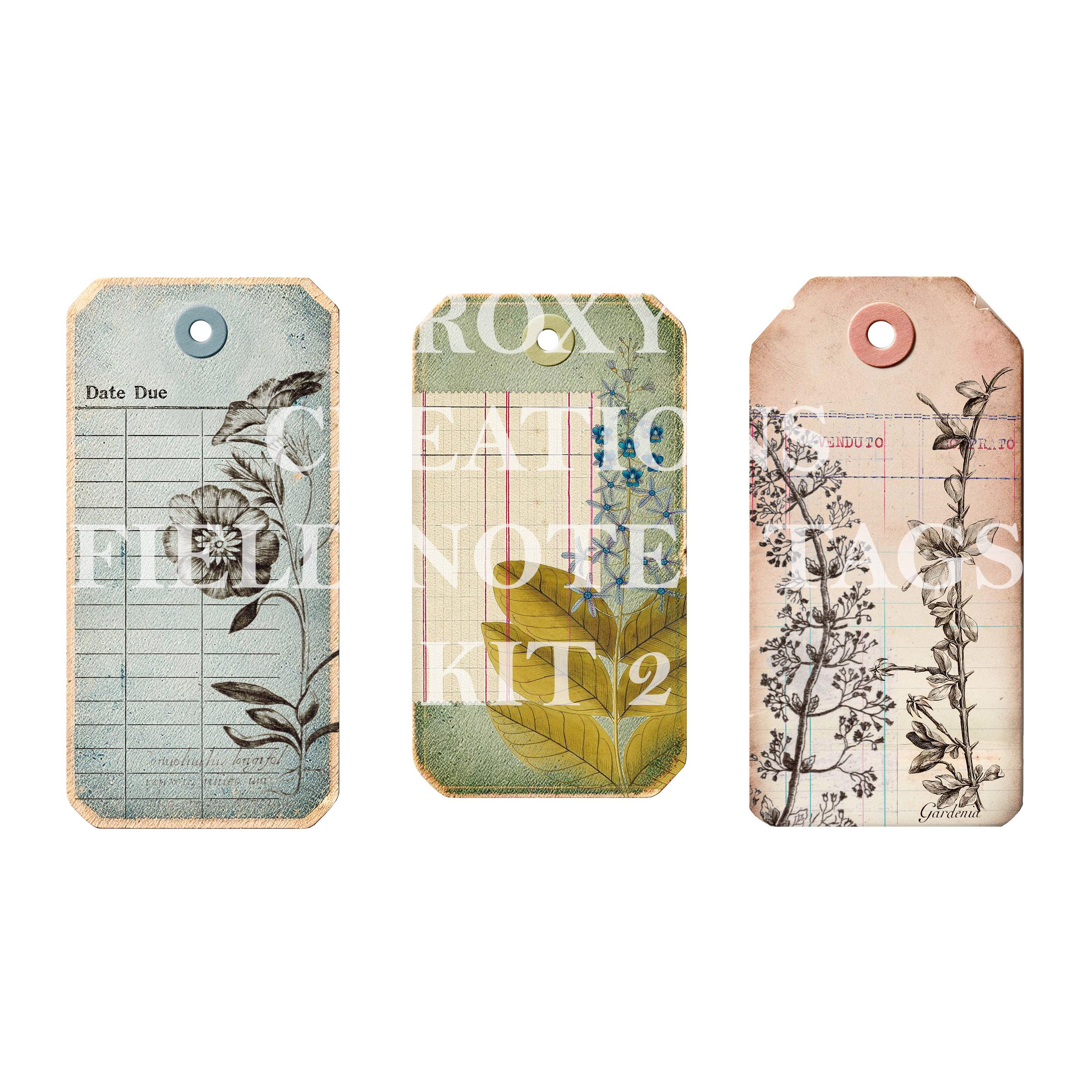 Printable Field Note Tags Kit 2 - Etsy