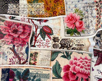 Mixed A4 Roxy Creations fabric pages Fabulous Florals pack 1 cotton or linen SET OF 3 OR 6