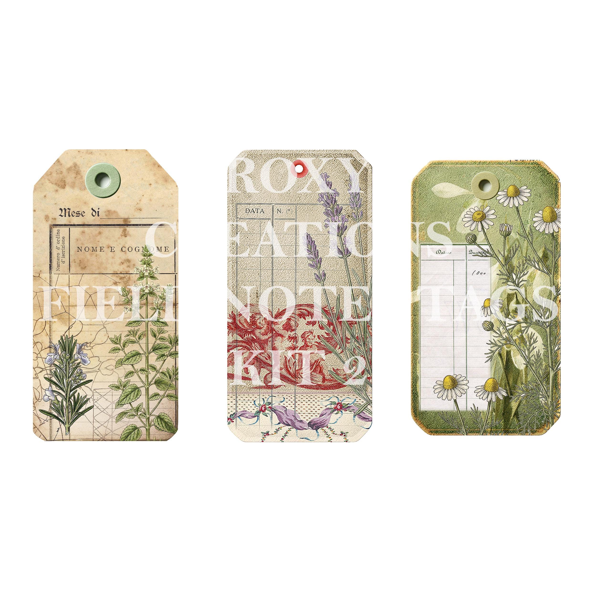Small Note Tags Printable Field Note Tags Kit 2 - Etsy