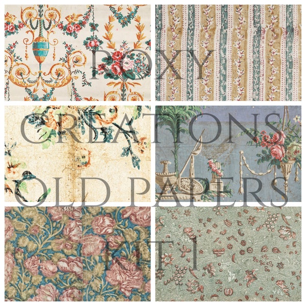 Printable antique end pages kit 1