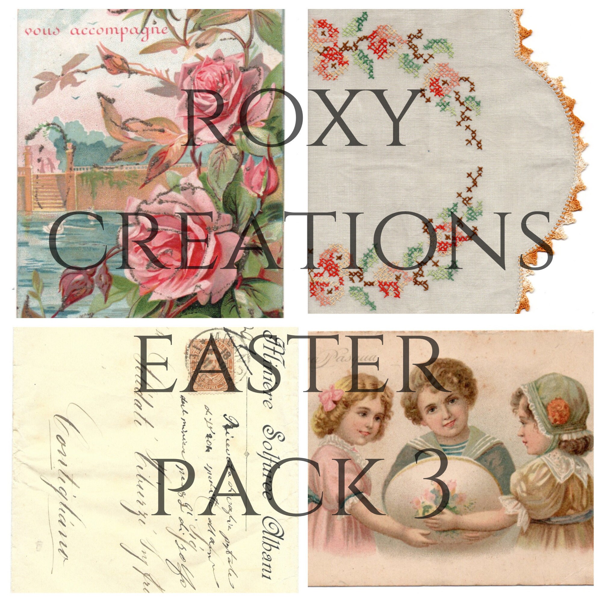 Digital Printable Easter Ephemera Pack 3 - Etsy