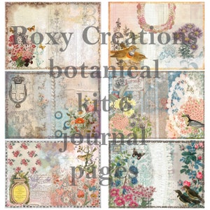Botanical printable digital Journal pages kit 6