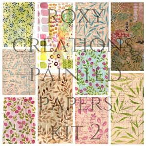 Afdrukbaar Roxy Creations handbeschilderd papierpakket 2