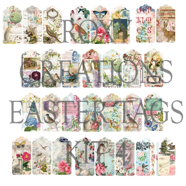 Printable easter tags kit 4