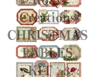 Printable Christmas labels kit 3