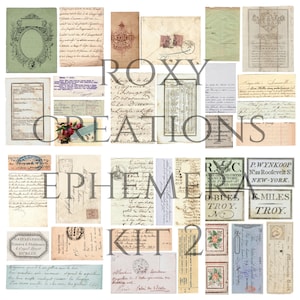 Printable antique ephemera kit 2