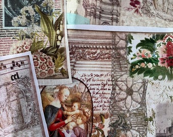 Mixed A4 Roxy Creations fabric pages Italian churches pack 2 cotton or linen SET of 4 OR 8
