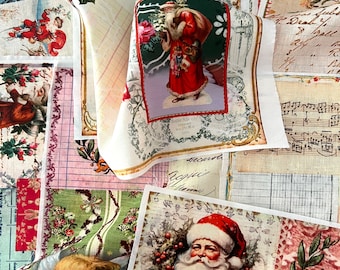 Mixed A4 Roxy Creations fabric CHRISTMAS pages cotton or linen SET of 3 OR 6 pack 1