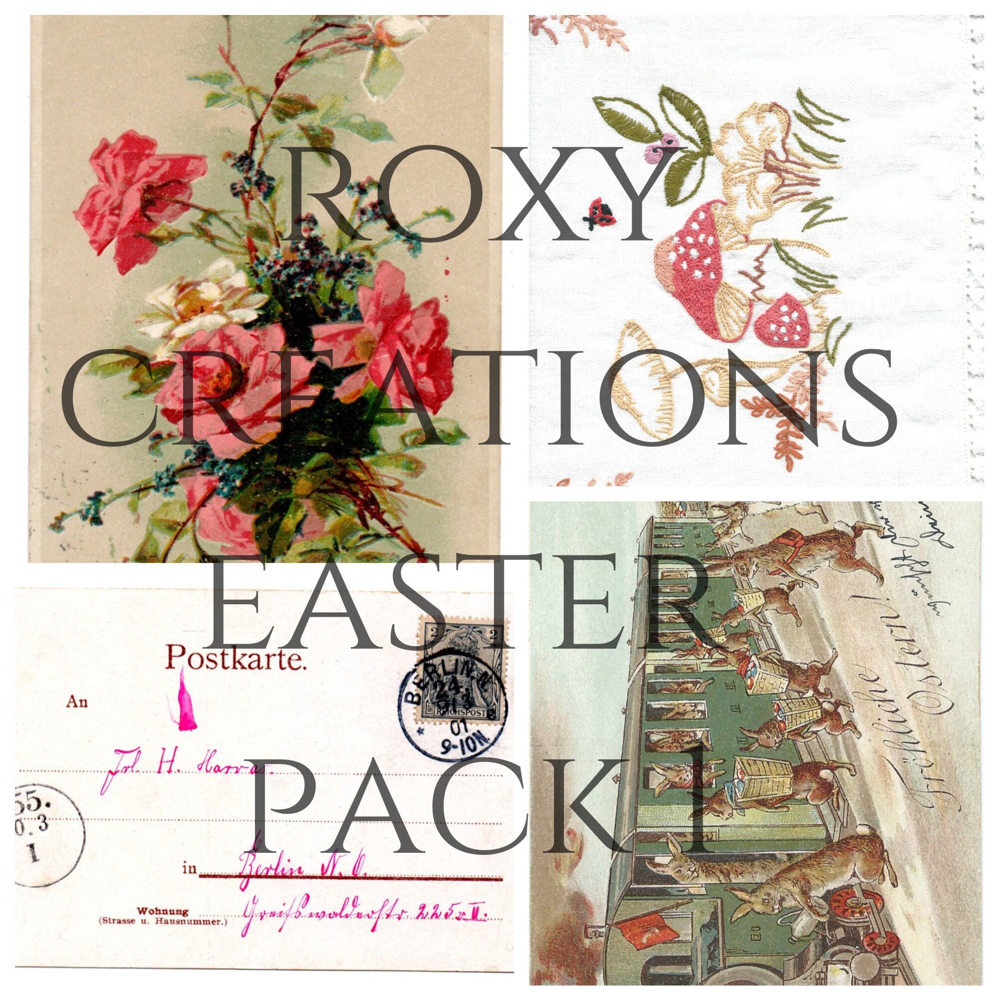 Digital Printable Easter Ephemera Pack 1 - Etsy