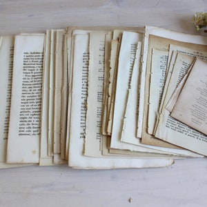 Super antique book page bundle 1800s image 5