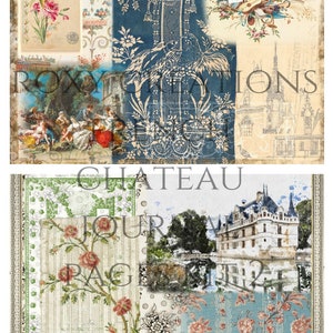 Printable French Chateau journal page kit 2 image 2
