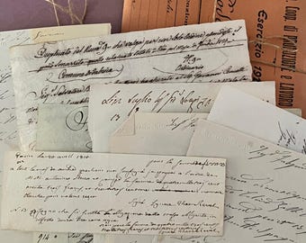 Antique small Italian document 1800s