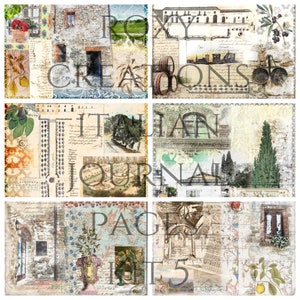 Italian printable journal pages digital kit 5