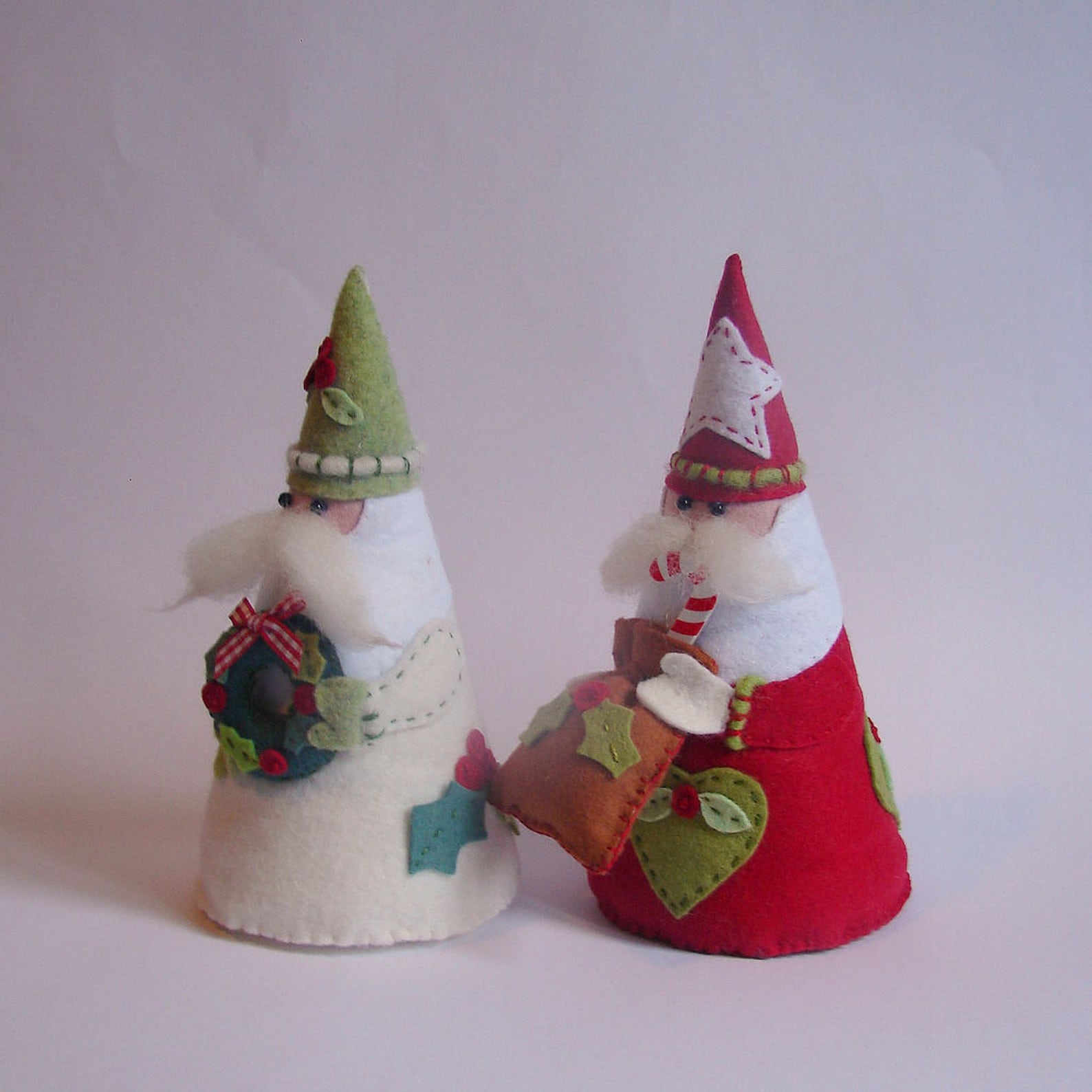PDF Felt Sewing PATTERN Printable Pattern Santa Christmas Ornaments ...