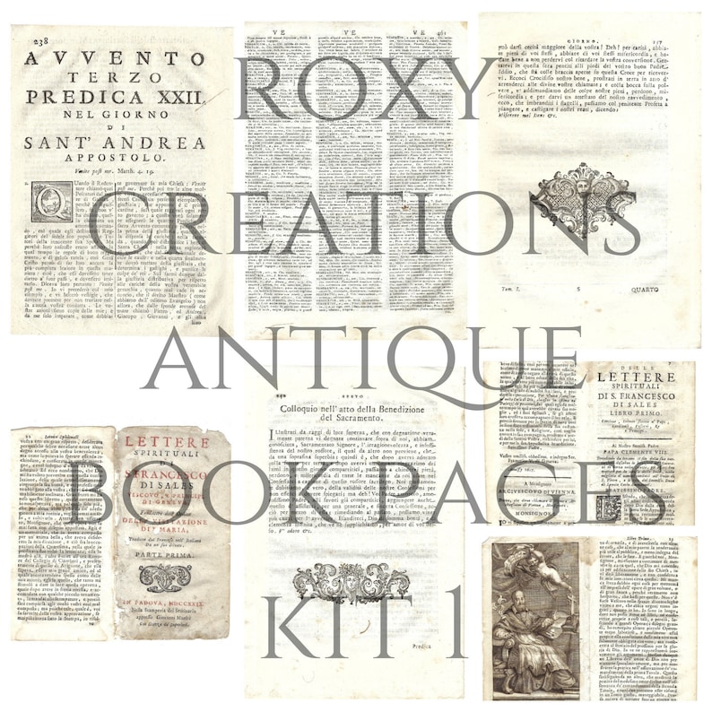 Printable Antique Book Pages Kit 1 Etsy Printable Antique Book Pages Kit 1 Etsy