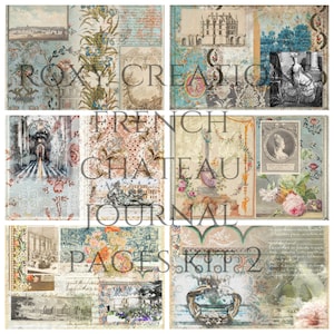 Printable French Chateau journal page kit 2 image 1