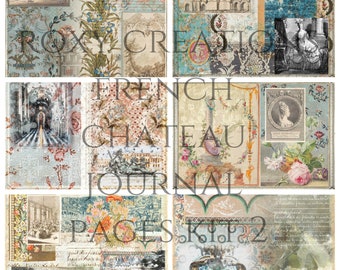 Printable French Chateau journal page kit 2