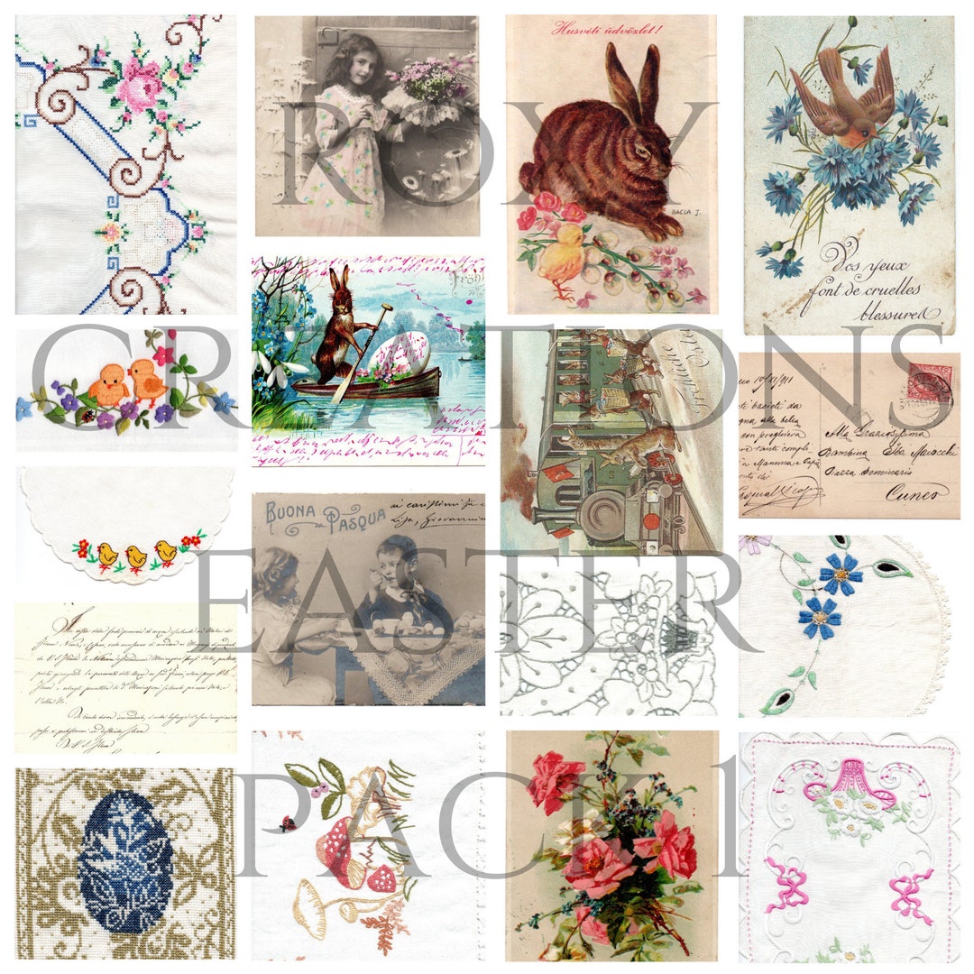 Digital Printable Easter Ephemera Pack 1 - Etsy