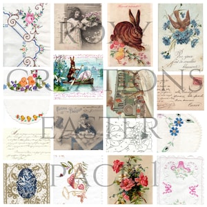 Digital druckbare Ostern Ephemera Pack 1