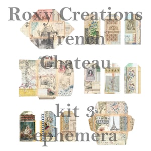 Printable French Chateau ephemera kit 3