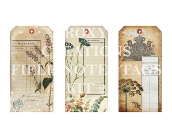 Printable Field Note tags kit 2