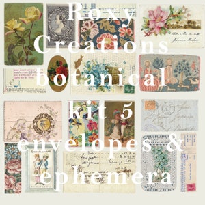 Botanical kit 5 envelopes and ephemera