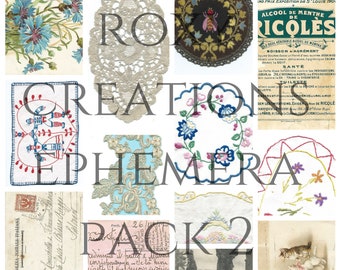 Digital printable ephemera pack 2