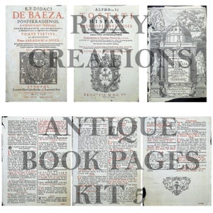 Kit de páginas de libros antiguos imprimibles 5