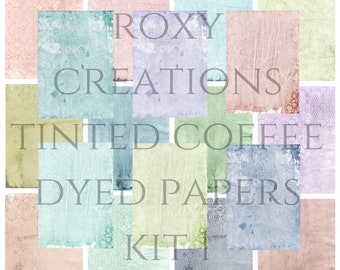 Printable tinted coffee dyed paper