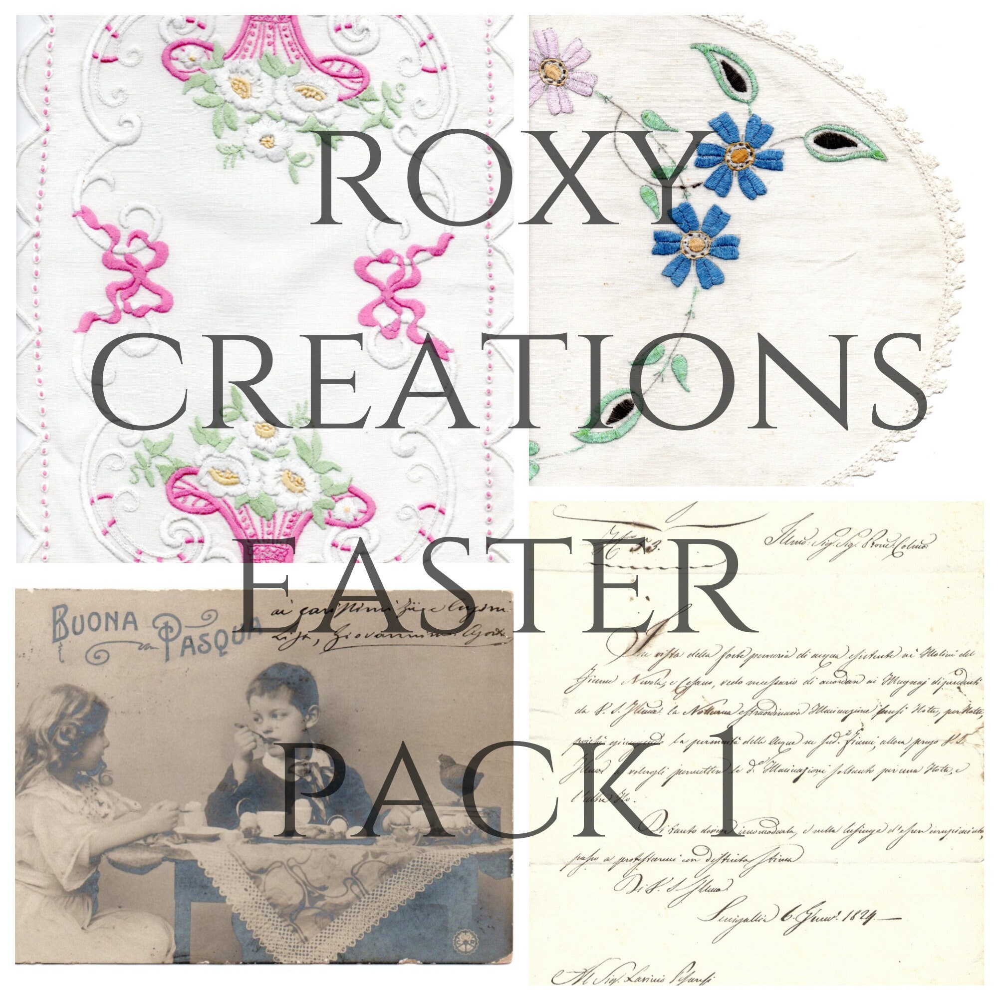Digital Printable Easter Ephemera Pack 1 | Etsy