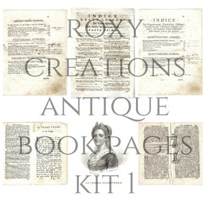 Printable Antique Book Pages Kit 1 - Etsy