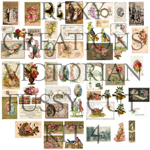 Fussy cut Victorian ephemera printable kit 4