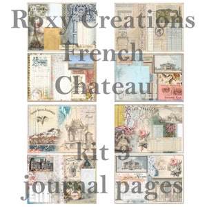 Printable French Chateau journal page kit 3