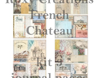Printable French Chateau journal page kit 3
