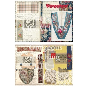 Printable digital Gorgeous stitching Journal pages kit 1